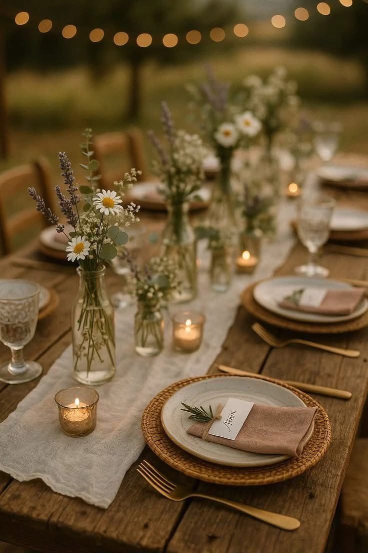 Allestimento tavolo rustico elegante